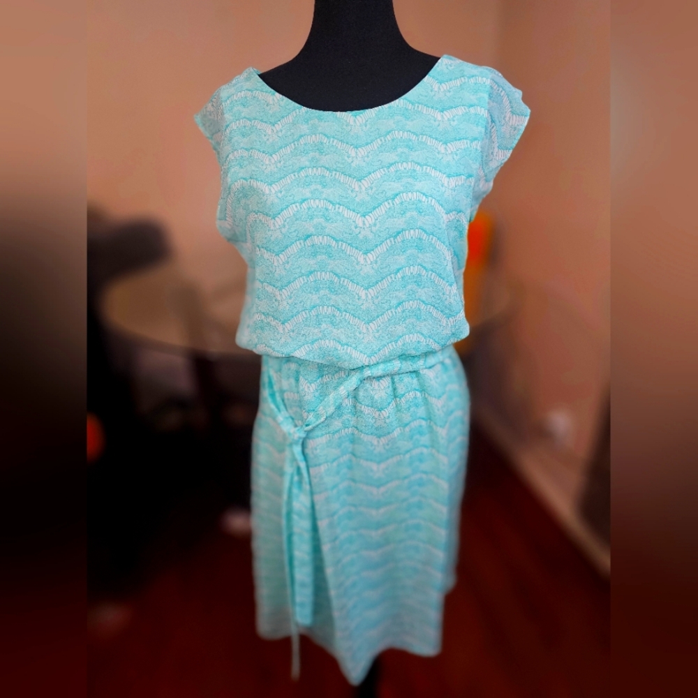 Green blue dress